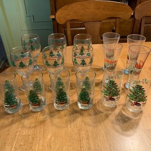 Christmas drinking glasses